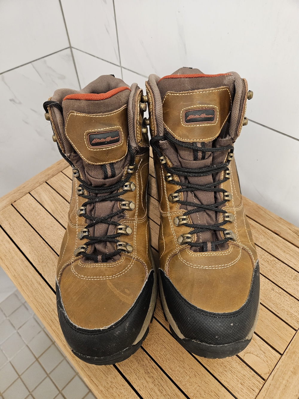 Men's Eddie Bauer Leather Hiking Boots Size 11